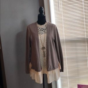 Lauren Conrad sweater cardigan and top